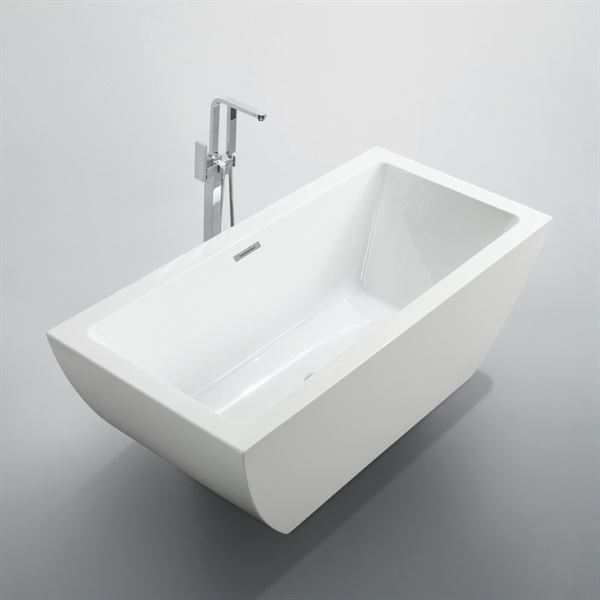Livorno 59 in. Freestanding Bathtub in Glossy White