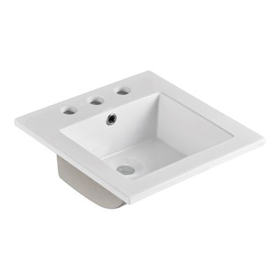 16 in. Single Sink Ceramic Top
