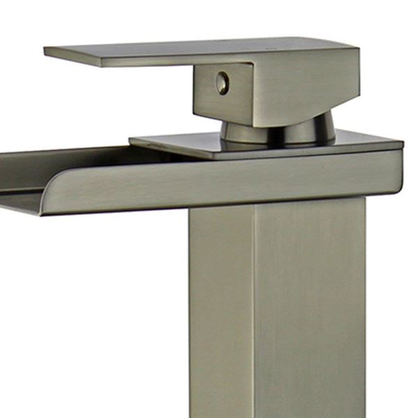 DISCONTINUED : Oviedo Single Handle Bathroom Vanity Faucet without Overflow in Brushed Nickel