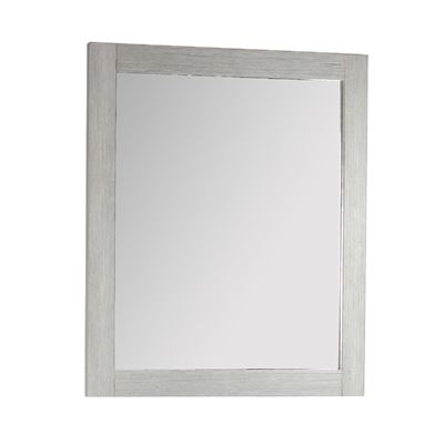 26" Rectangle Wood Frame Mirror in Gray Pine Finish