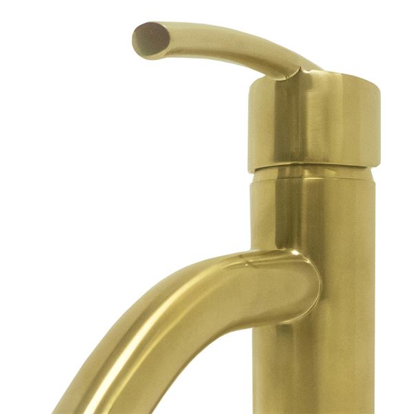 DISCONTINUED : Refina Single Handle Bathroom Vanity Faucet with Overflow in Gold