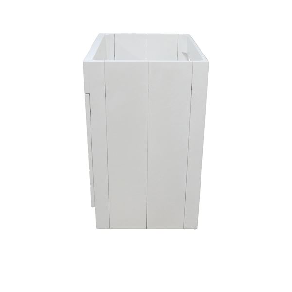 30 in. Single Sink Foldable Vanity Cabinet, White Finish 
