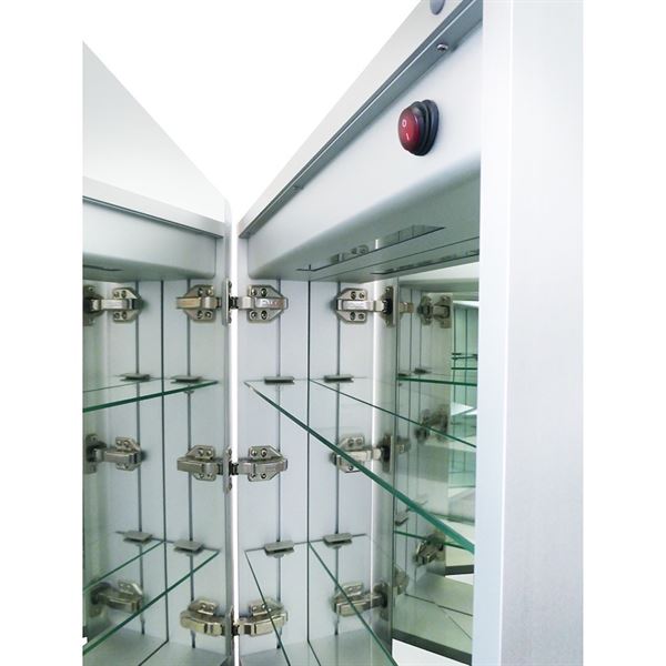 24 in. Rectangular LED Illuminated Mirrored Medicine Cabinet