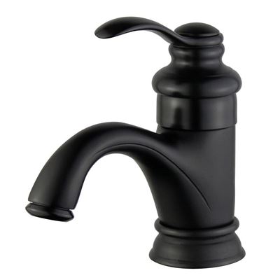 DISCONTINUED : Barcelona Single Hole Single Handle Faucet in Matte Black with Overflow Drain