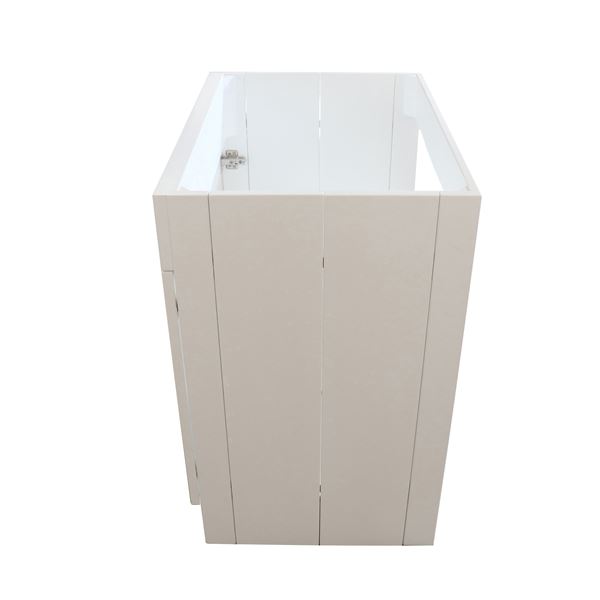 30 in. Single Sink Foldable Vanity Cabinet, White Finish 