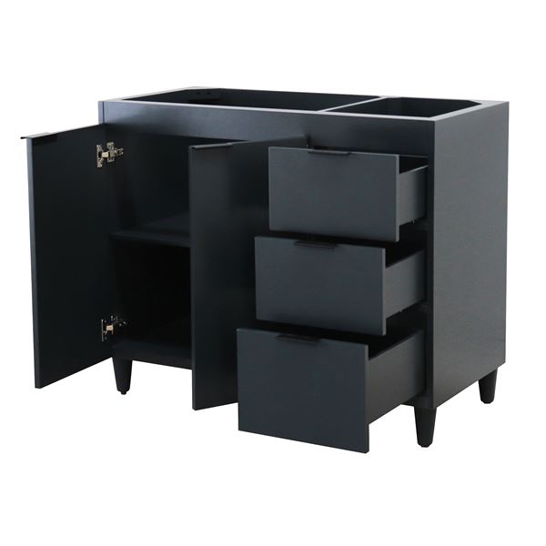 38.5 in. Single Sink Vanity in Dark Gray - Cabinet Only