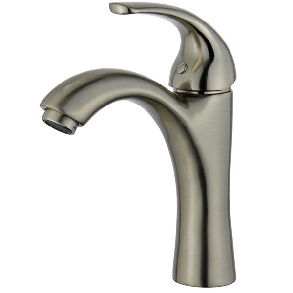 DISCONTINUED : Seville Single Handle Bathroom Vanity Faucet without Overflow in Brushed Nickel