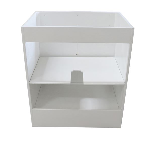 30 in. Single Sink Foldable Vanity Cabinet, White Finish 