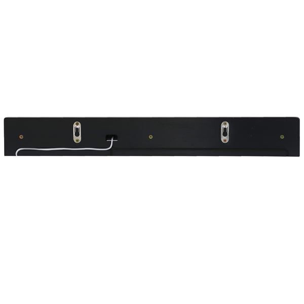 24" Dark Gray Wireless Charging Shelf and Frameless Mirror Set