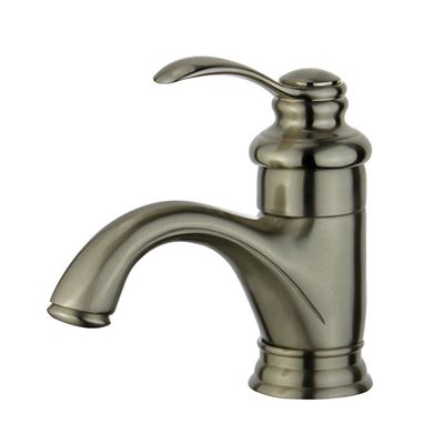 DISCONTINUED :Barcelona Single Hole Single Handle Bathroom Faucet without Overflow in Brushed Nickel