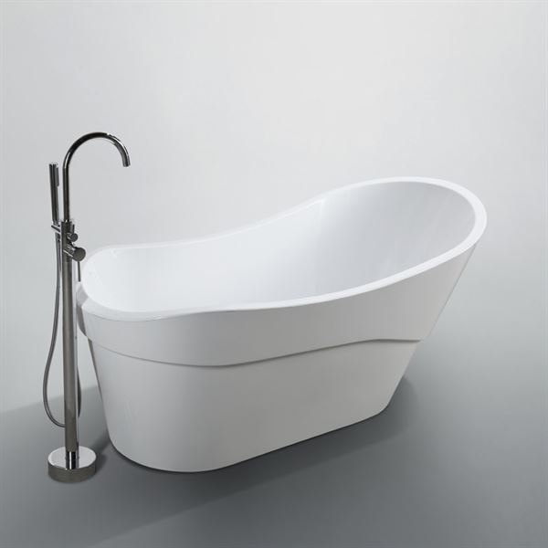 Bari 67 in. Freestanding Bathtub in Glossy White