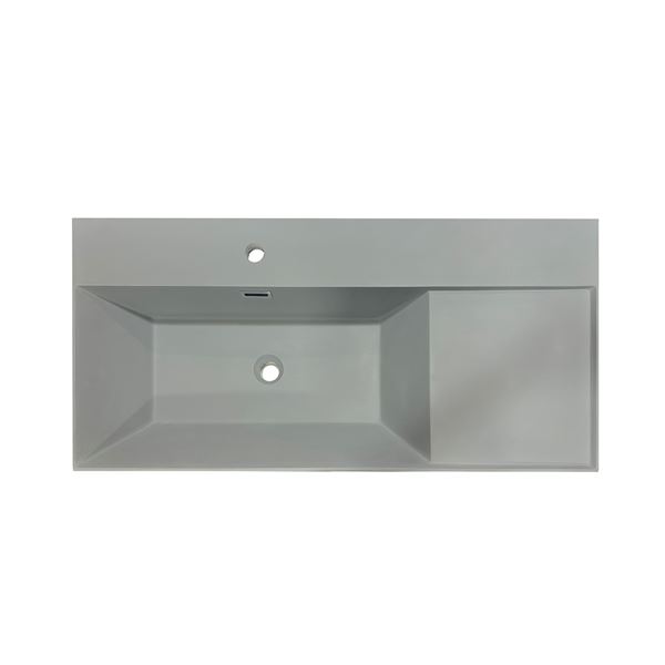 39 in. Composite Granite Sink Top in Dark Gray