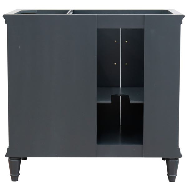 36" Single vanity in Dark Gray finish- left door- cabinet only
