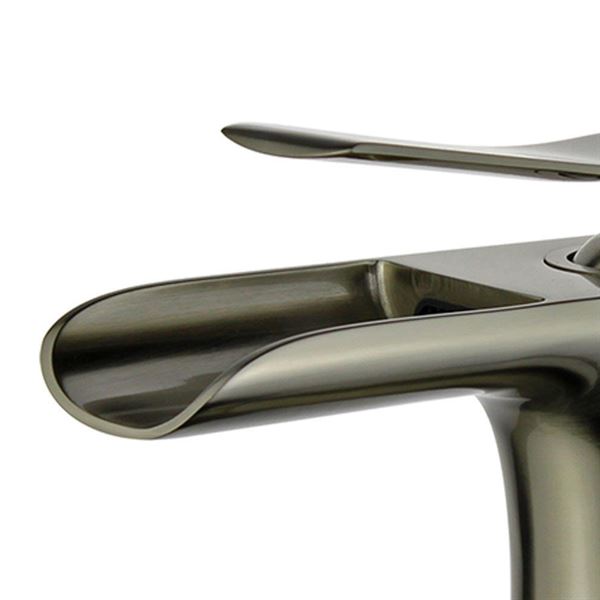 DISCONTINUED : Logrono Single Handle Bathroom Vanity Faucet in Brushed Nickel without Overflow