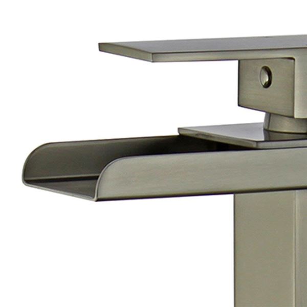 DISCONTINUED : Oviedo Single Handle Bathroom Vanity Faucet without Overflow in Brushed Nickel