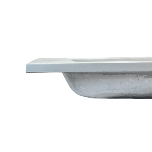 31 in. Single Concrete Ramp Sink Top with Rectangle Sink, Light Gray 