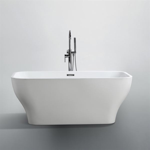 Novara 59 in. Freestanding Bathtub in Glossy White