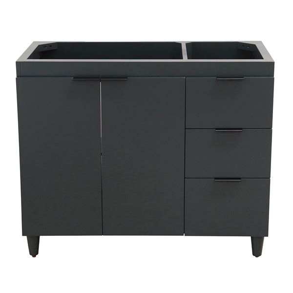 38.5 in. Single Sink Vanity in Dark Gray - Cabinet Only