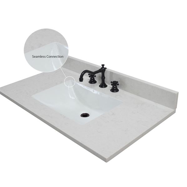 49 in. Single Sink Vanity in Dark Cherry with Engineered Quartz Top