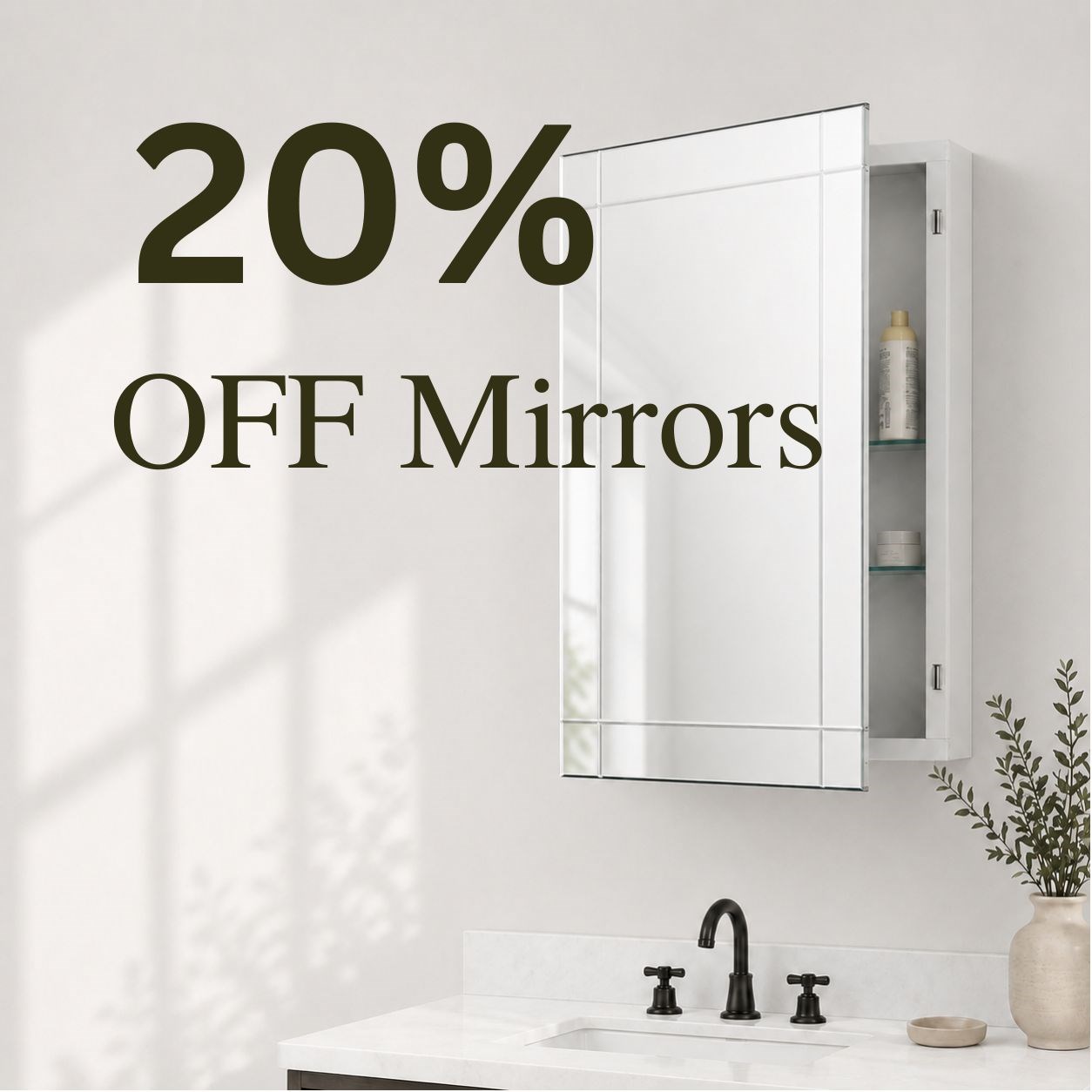 Bellaterra Home sale event featuring 20 percent off mirrors