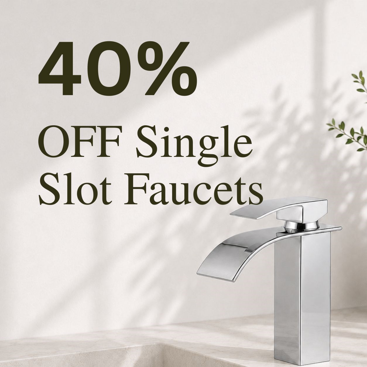 Bellaterra Home sale event featuring single slot faucets